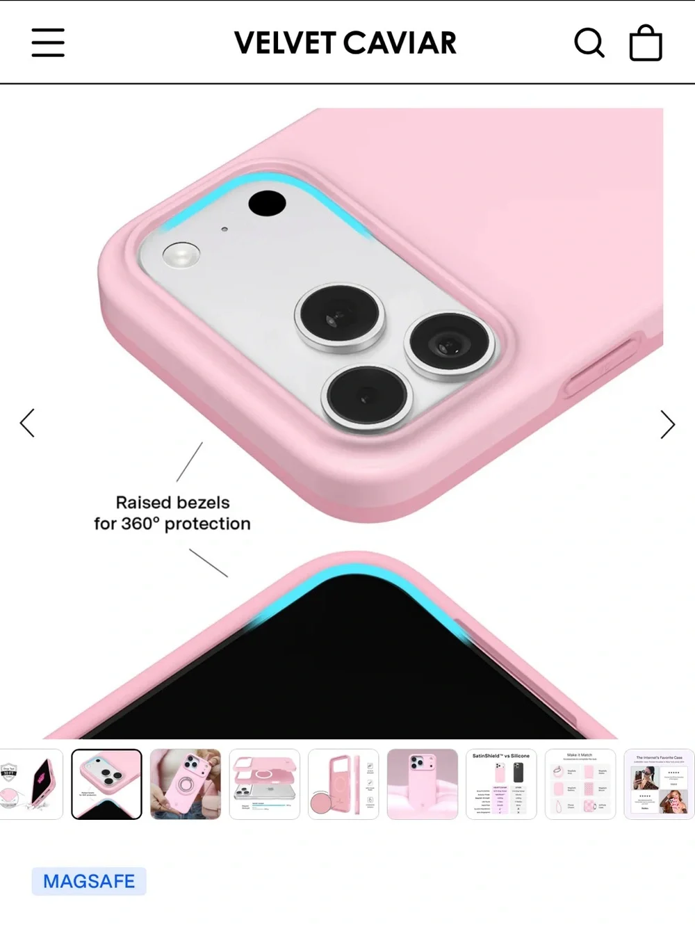Velvet Caviar - strawberry milk case